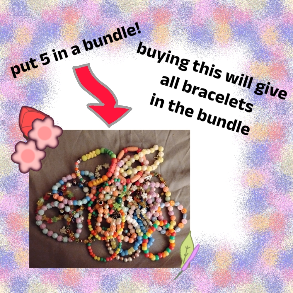 Colorful Beaded Bracelets Bundle